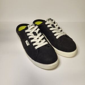 Ryka Viv Classic Sneakers Mules Womens 8 Medium Black With White Fixed Laces